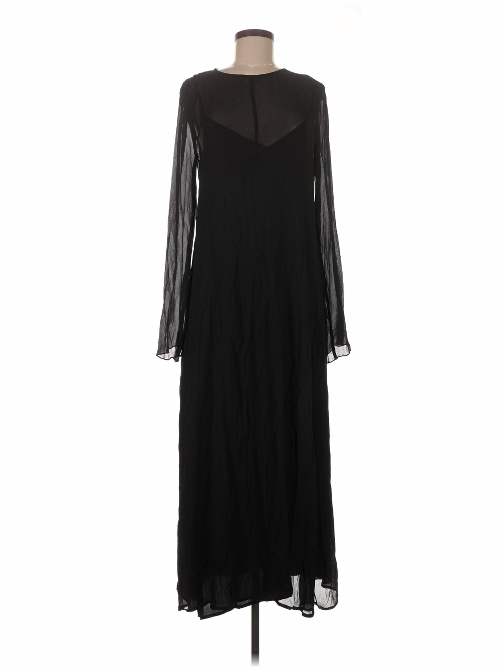 Dissh Mari Black Long Sleeve Sheer Maxi Dress - Picture 4 of 6